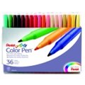 Pentel Pentel Fine Fiber Tip Non-Toxic Water Based Color Marker Set 36 399587